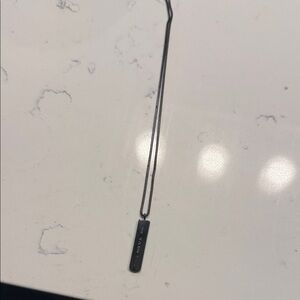 Tiffany & Co. Black Bar Pendant Necklace